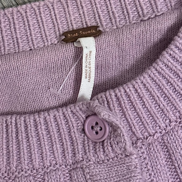Free People Sweater Dress With Button Cardigan Set Size Small Purple - Picture 8 of 8